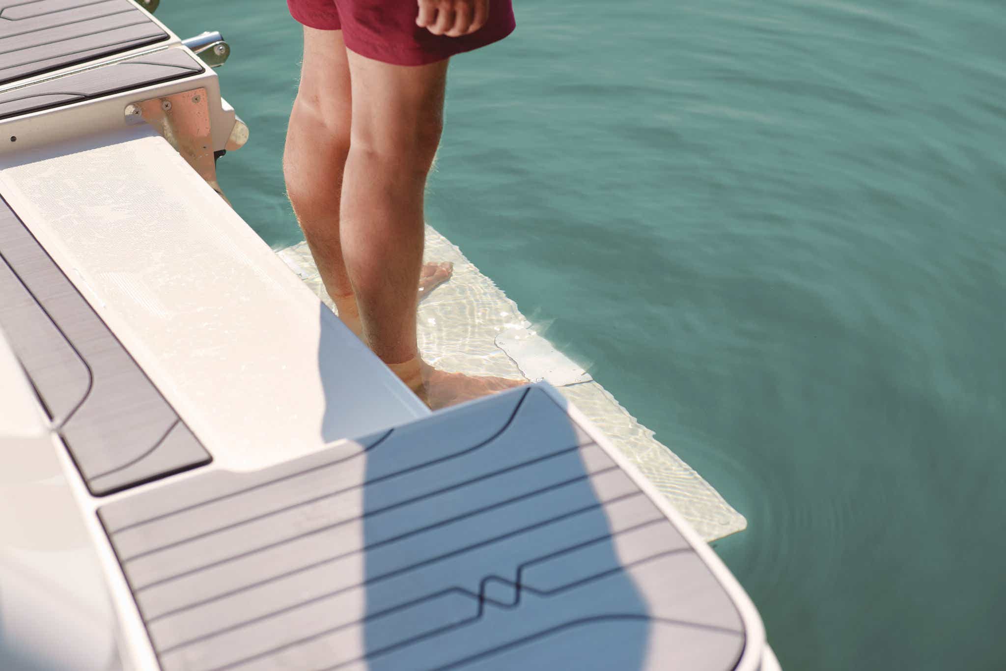SPX 190 swim platform with boarding step